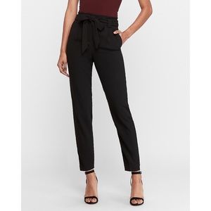 EXPRESS HIGH WAISTED SASH WAIST ANKLE PANT
